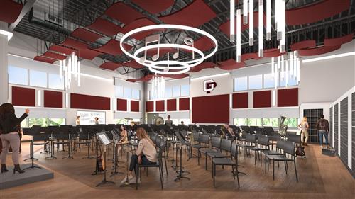 Rendering of High School Band Room